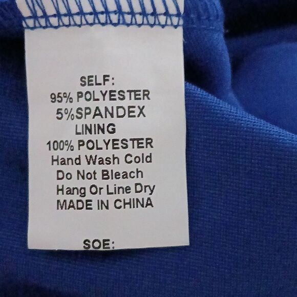 Trac royal blue high low open criss cross open back semi formal dress SZ L NWOT - Picture 8 of 9